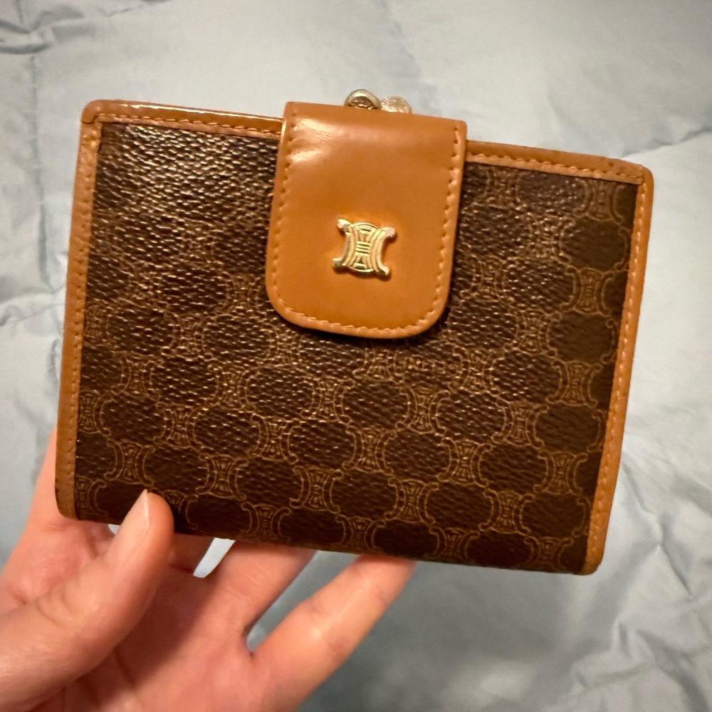 Celine Macadam Kisslock Compact Wallet
